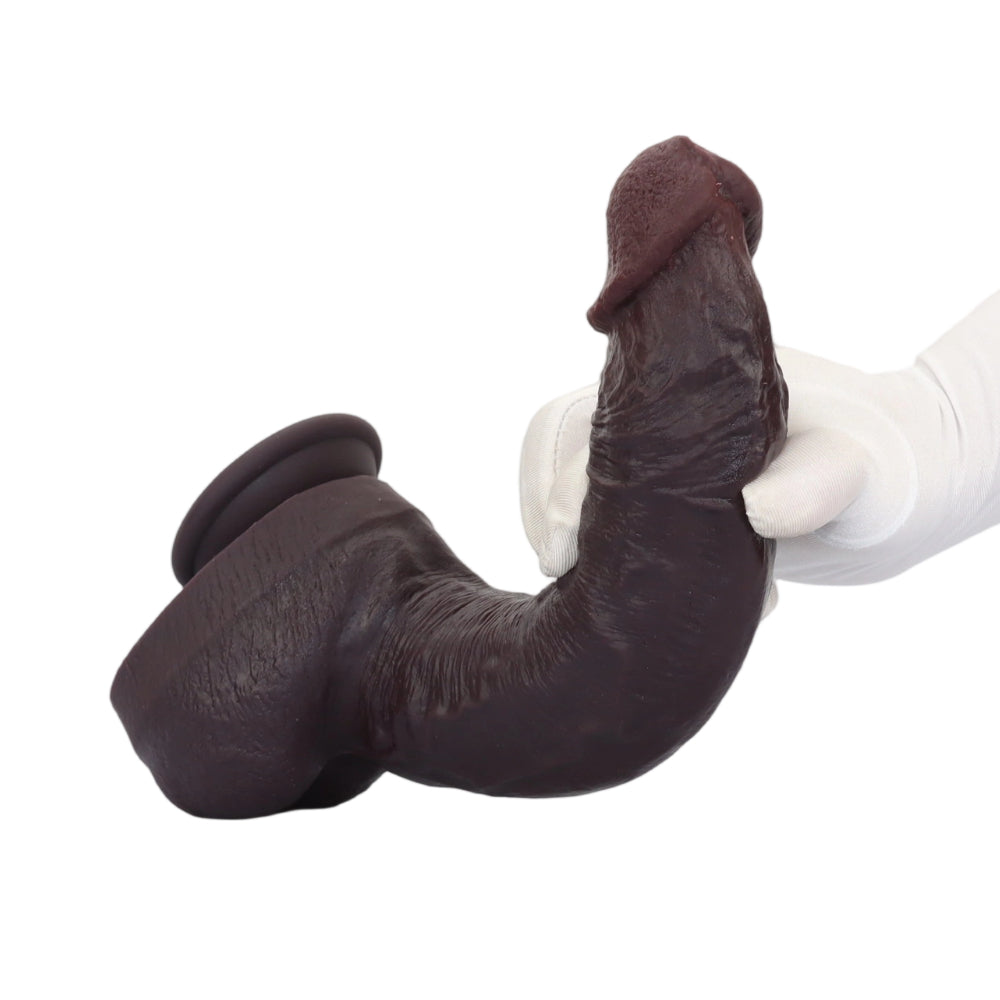 Dietrich: 11.4" x 2.3" Soft Big Black Dildo Dual-Density