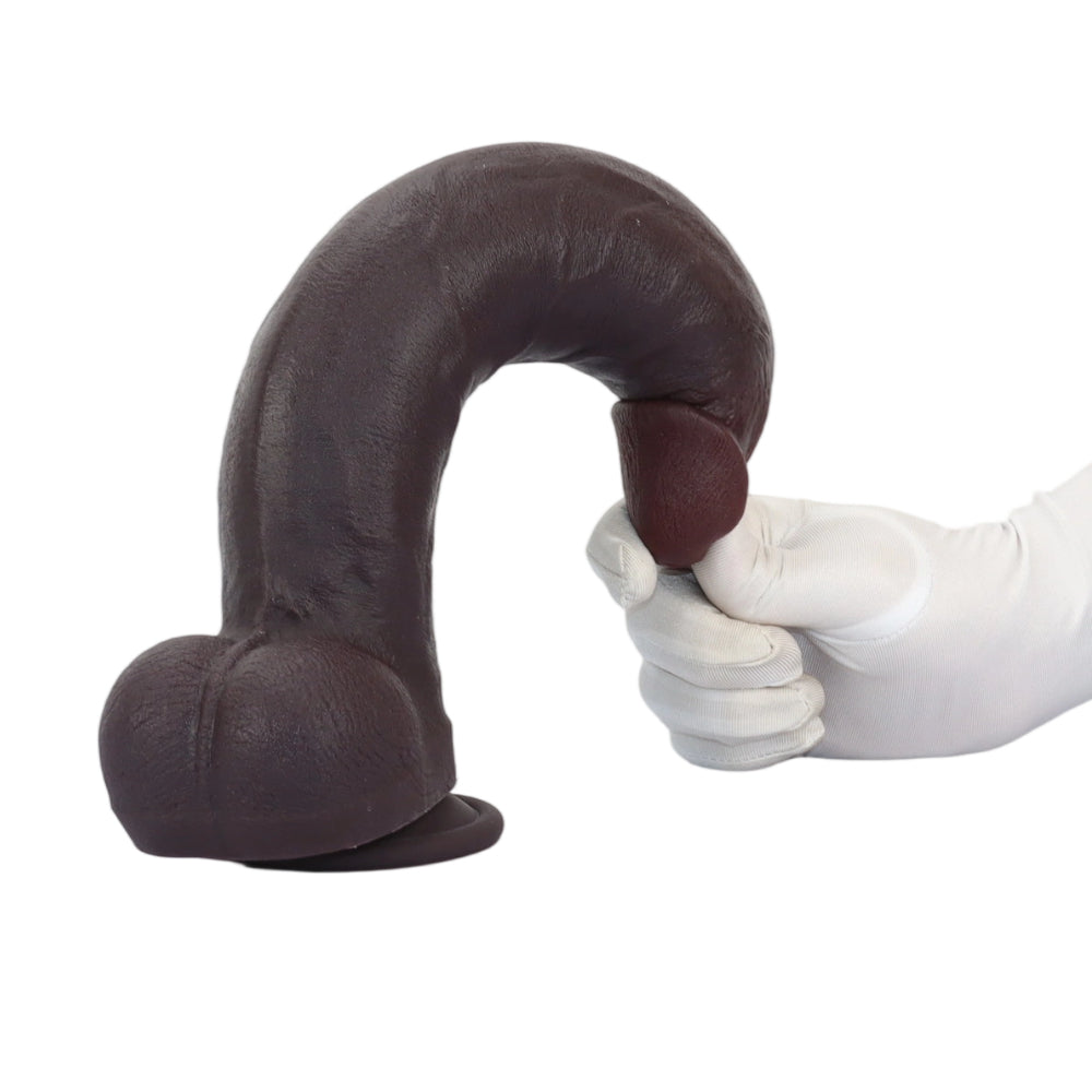 Jayden: 12" x 2.36" Soft Realistic BBC Dildo with Flexible Metal Core