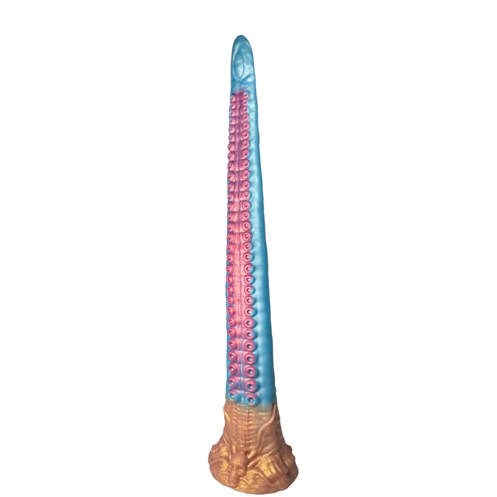 18.5 Inch Celestial Blue Tentacle Dildo Eldritch Curves Skull Crafted Suction Base