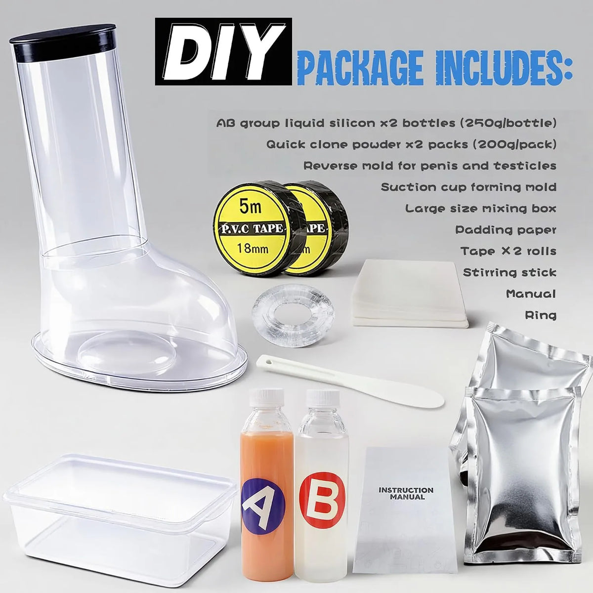 Clone Your Own Penis & Balls DIY Silicone Casting Kit