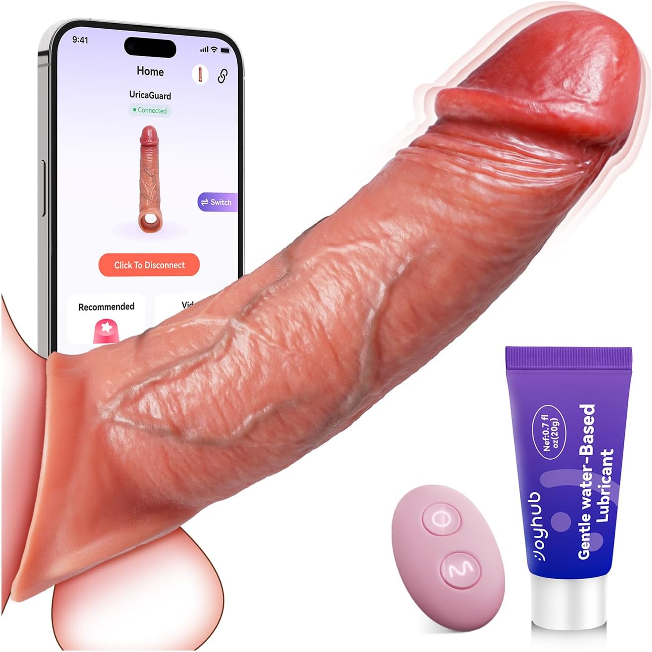 5IN1 Realistic Penis Sleeve Cock Sleeve Vibrator for Men Couples