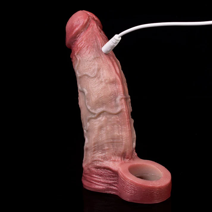 6.5 Inch Lifelike G-Spot Vibrating Penis Extender with 10 Thrilling Modes