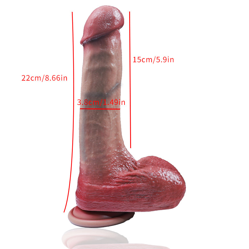 Gero: 8.6″ x 1.5″ G Spot Flesh Curved Realistic Dildos