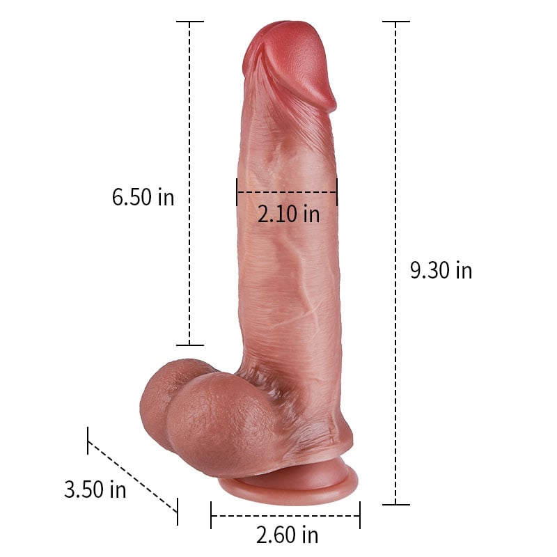 Billy 8.4” x 1.8” Sliding Skin Dildo With Moving Balls