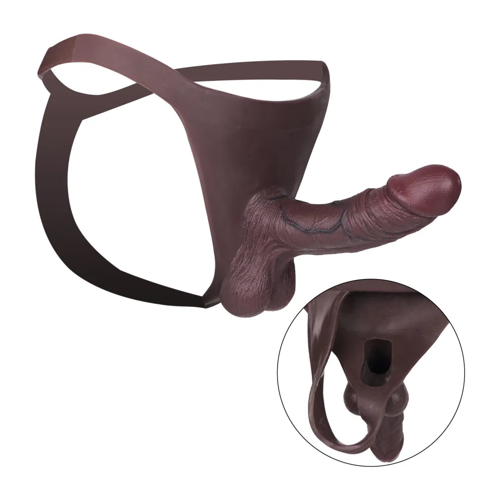 Black Penis Sleeve - Strap On Dildo for Men & Couple