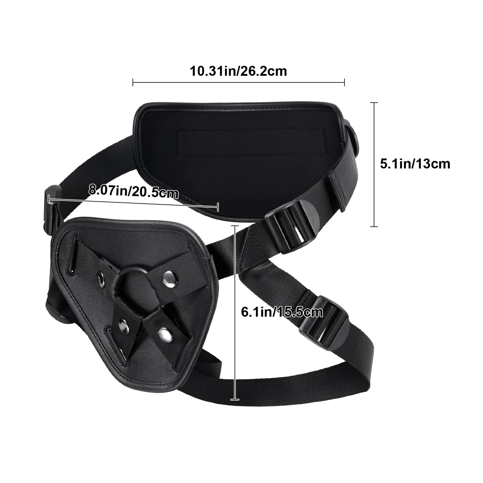 Black Strap Available In 3 Sizes Of Rings