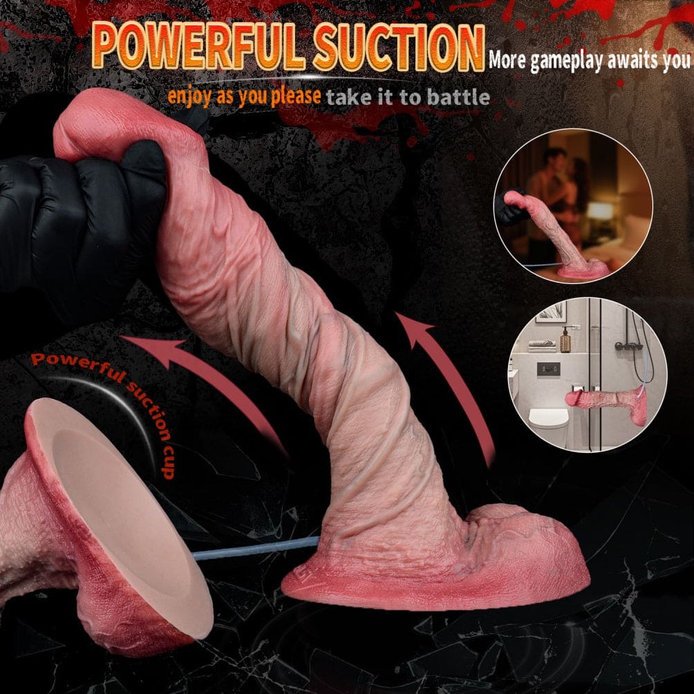 Brian: 9.33" x 2" Realistic Squirting Bareskin Dildo