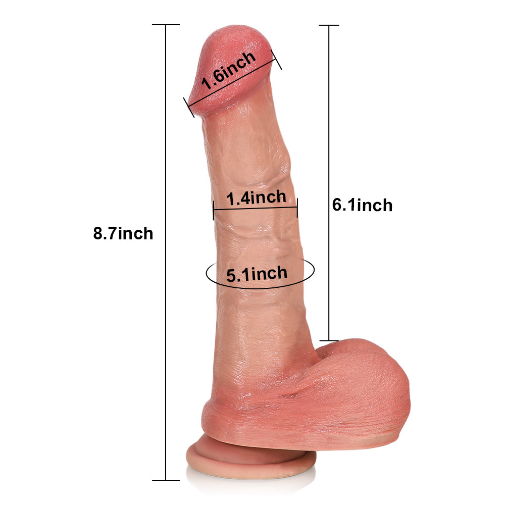 Bunny: 8.7" x 1.4" Softes Flesh Like Dildo Realistic Dildos