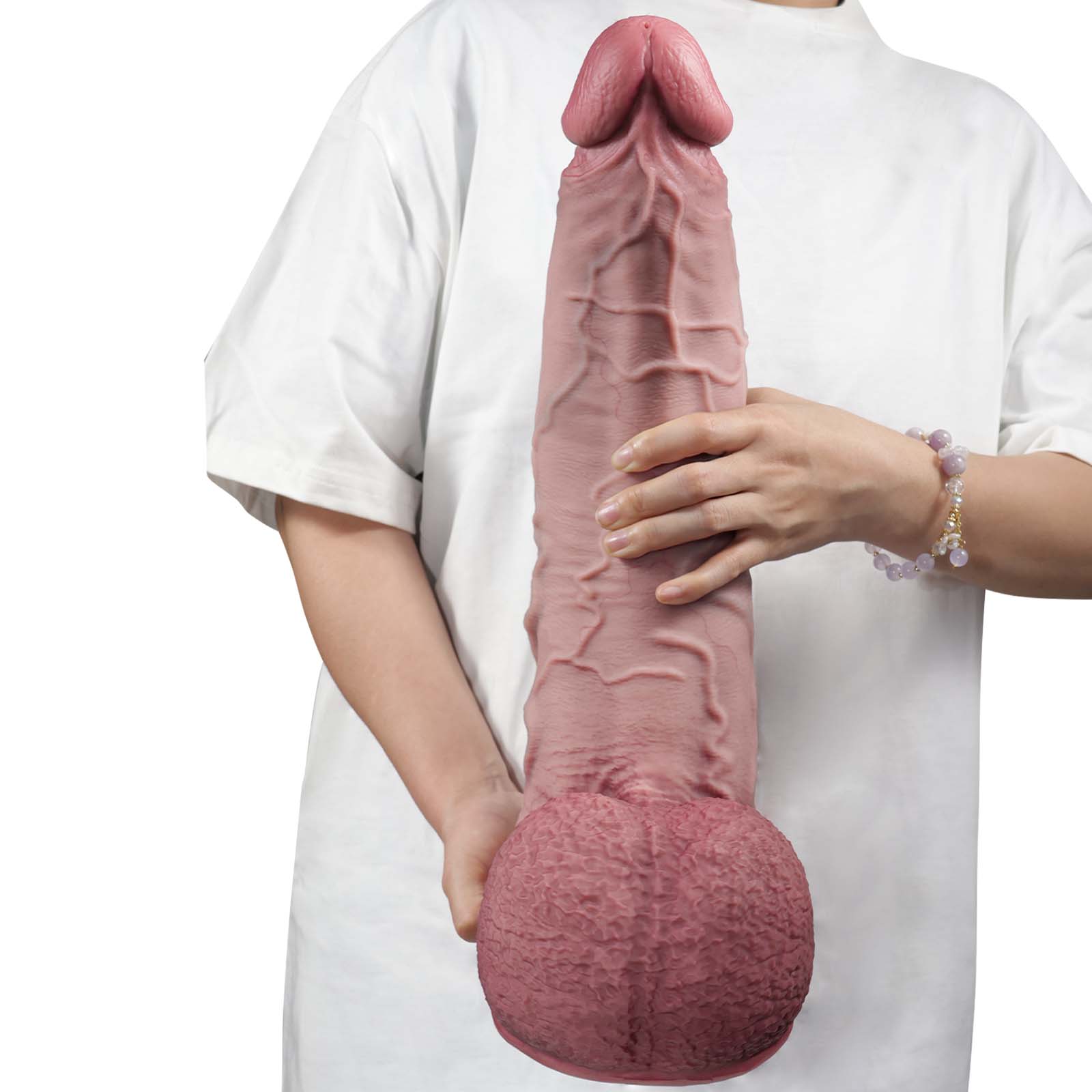 Cassius:16" * 3.7" Huge Dildo Curved Vaginal Suitable for Advanced Users