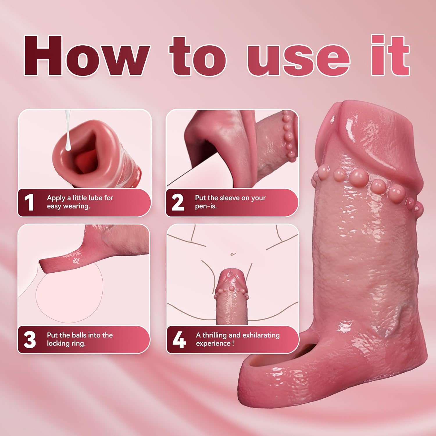 Cock Penis Sleeve Girth Enhancing Sleeve for Men