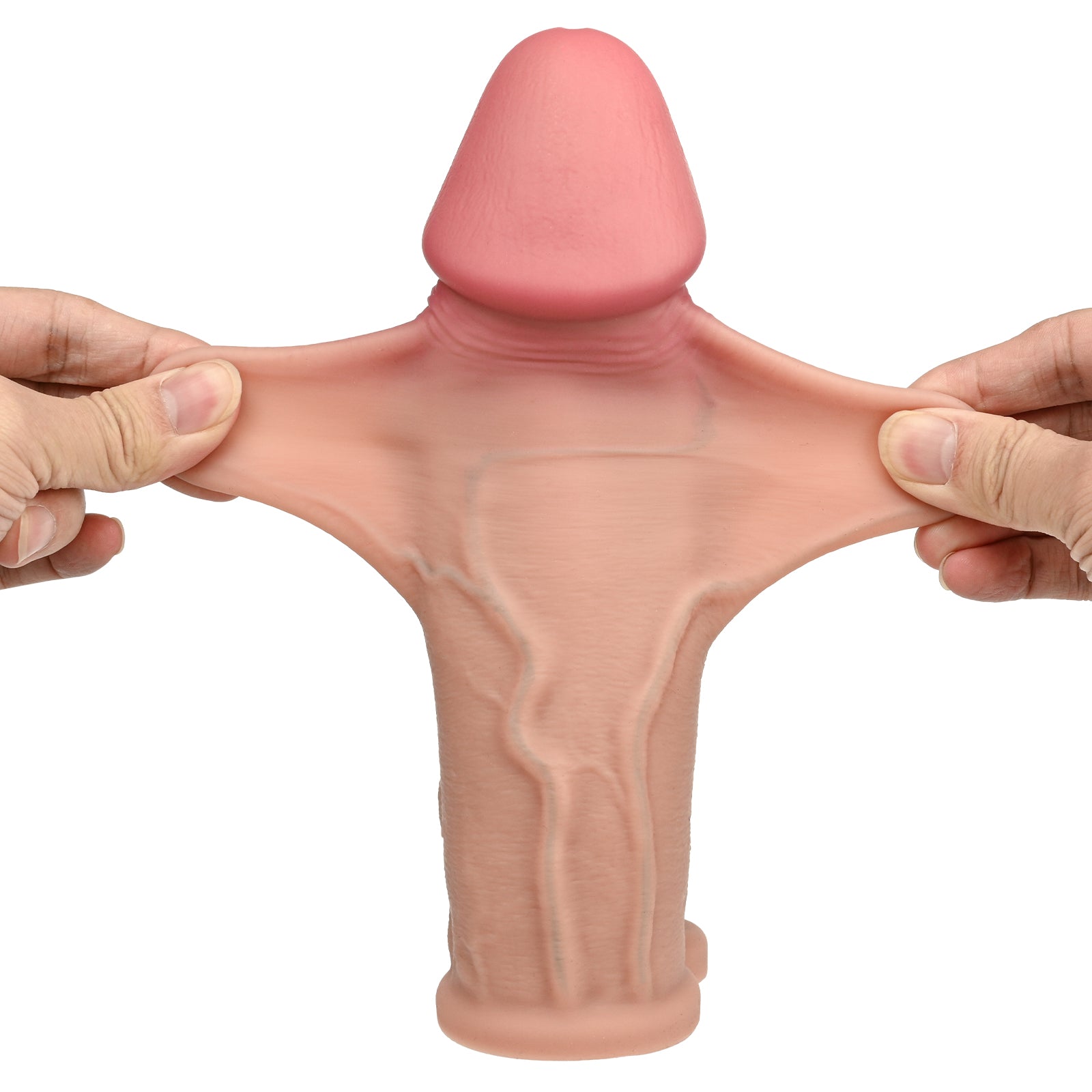 Corona: 9” x 2.36” Sliding Skin Realistic Big Cock Sleeve