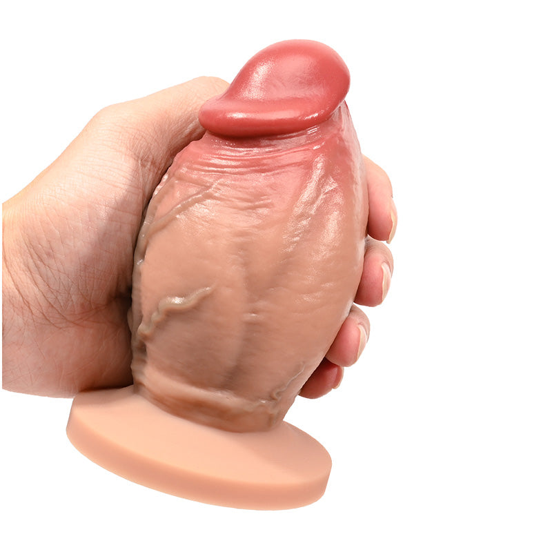 Darius: 5.3" x 3" Super Chubby Thick Shaft Anal Dildo