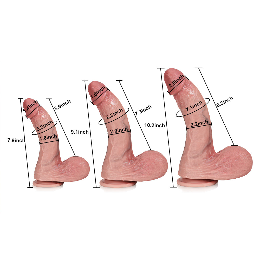 Duke: 7.9" x 1.6" Flexible Hyper-Realistic Dildo - Suitable for All ExperienceLevels