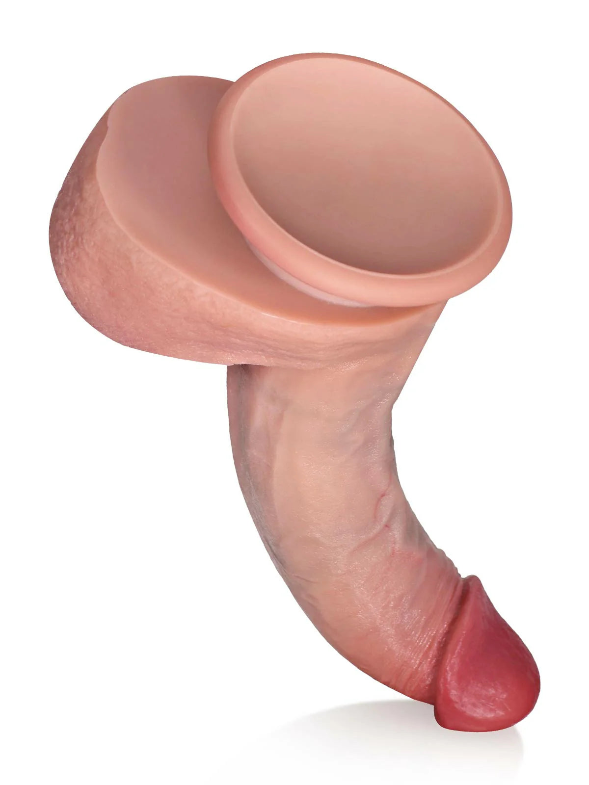 Ellio: 7.7" x 1.6" Curved Beginner Realistic Dildo with Small Glans & Soft Balls