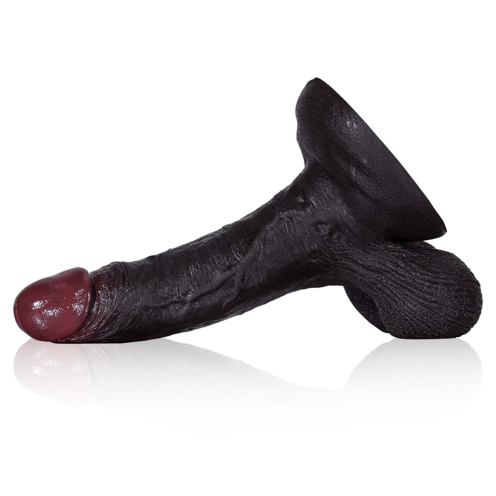 Falko : 7.6" x 1.7" Black Realistic Dildo With Moving Balls