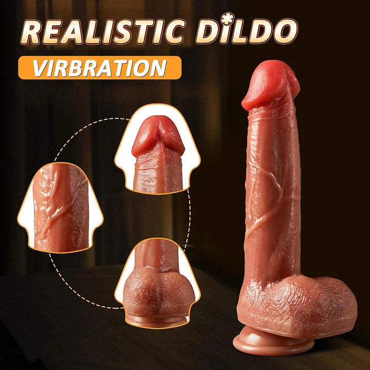 Jeremy: 9.25" x 1.5" Life Like Vibrating Thrusting Dildo