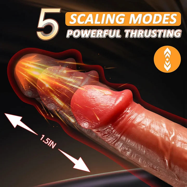 Jeremy: 9.25" x 1.5" Life Like Vibrating Thrusting Dildo