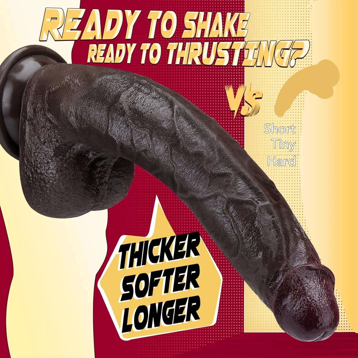 Aaron:10.7" x 1.9" Black Sliding-Skin Soft Dildo