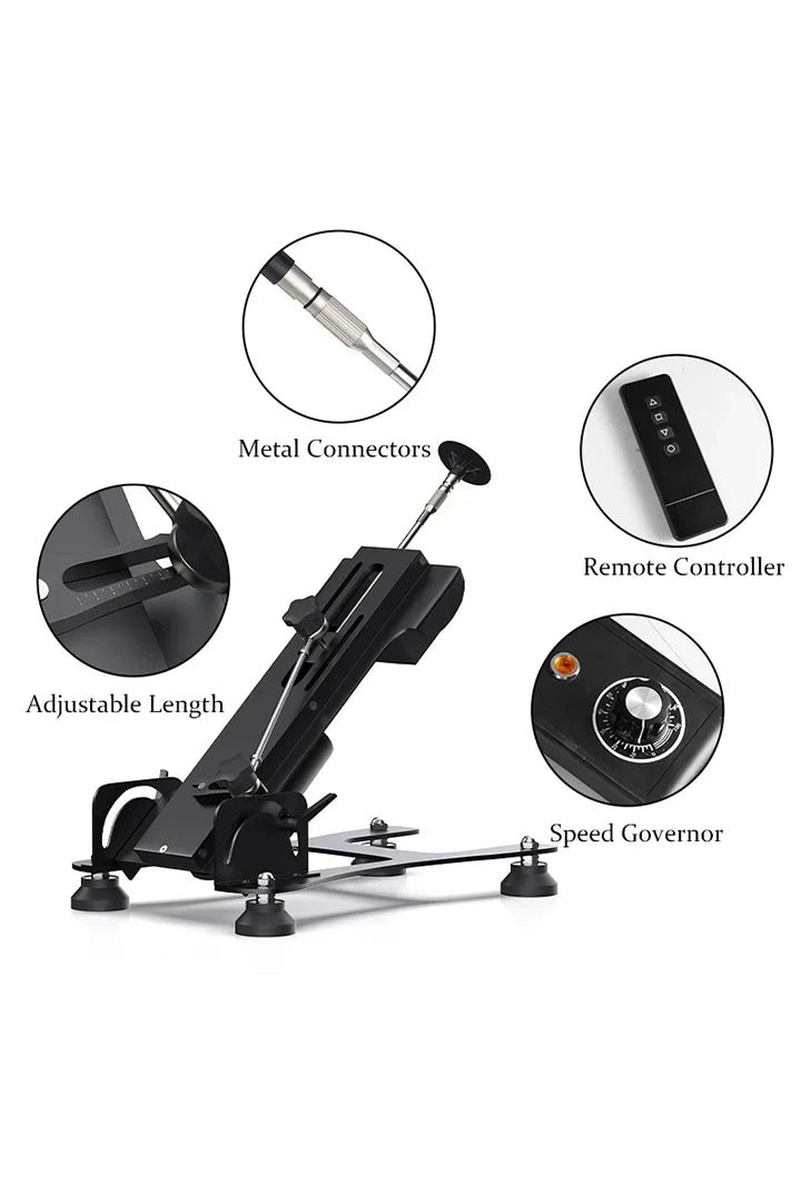 La Vibeo Thrusting Sex Machine, 64.8W Motor, 3-15cm Stroke, 10 Speeds, Wireless Remote