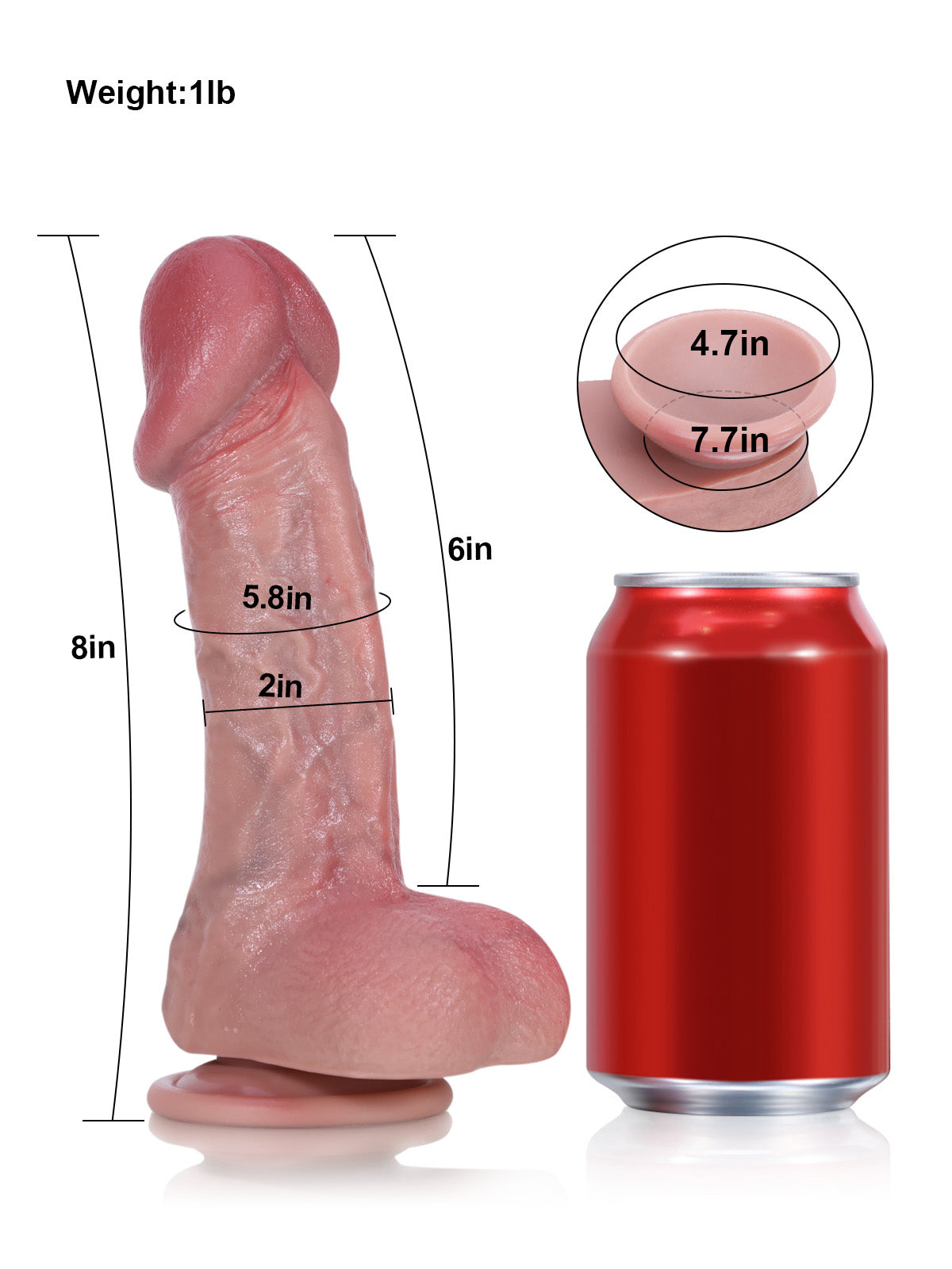 Mik: 8" x 2" Softes Flesh Like Dildo Small Realistic Dildos