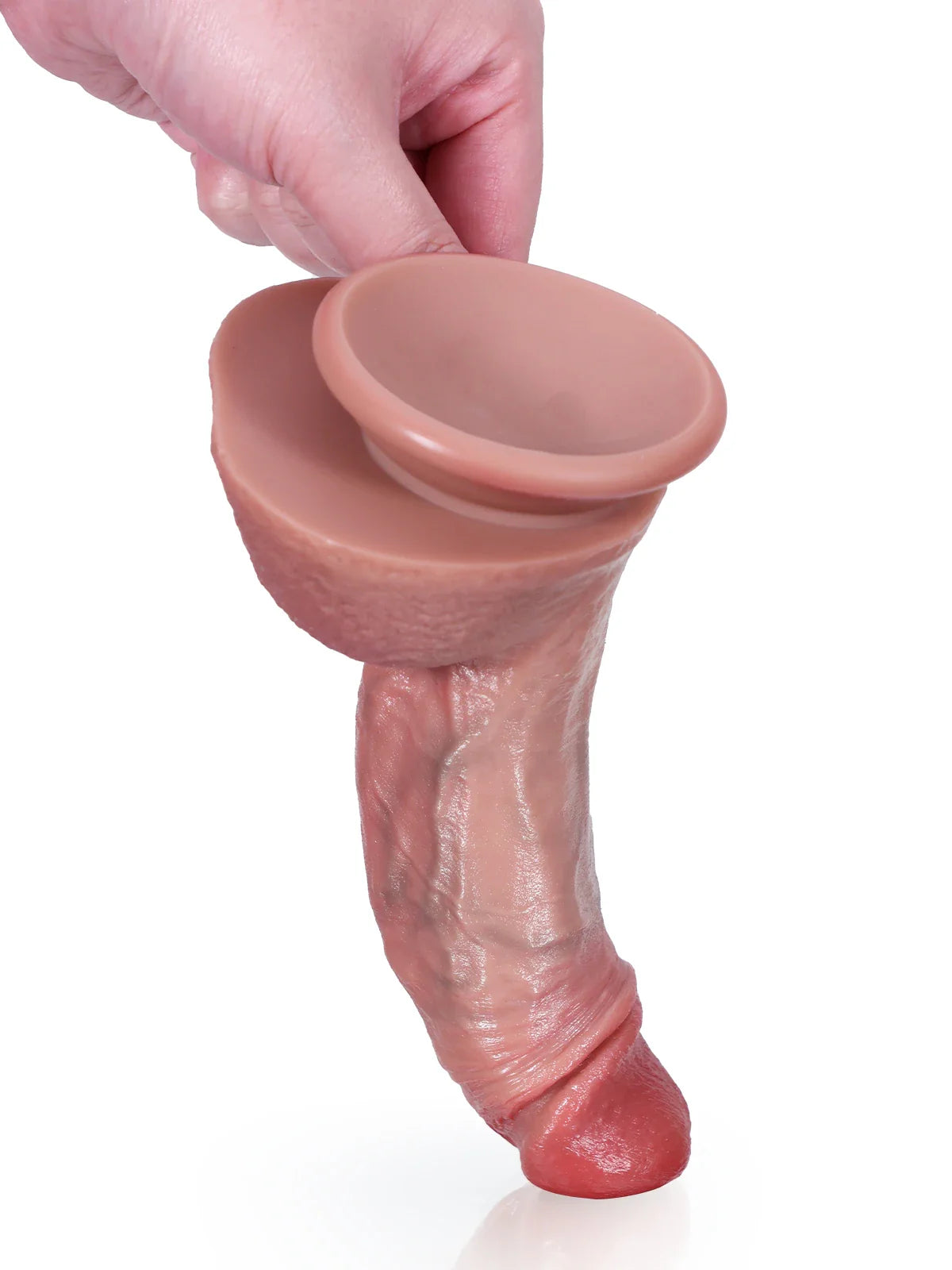 Mike: 7.5" x 1.6" Realistic Soft Dildo for Beginners with Raised Ridge & Balls