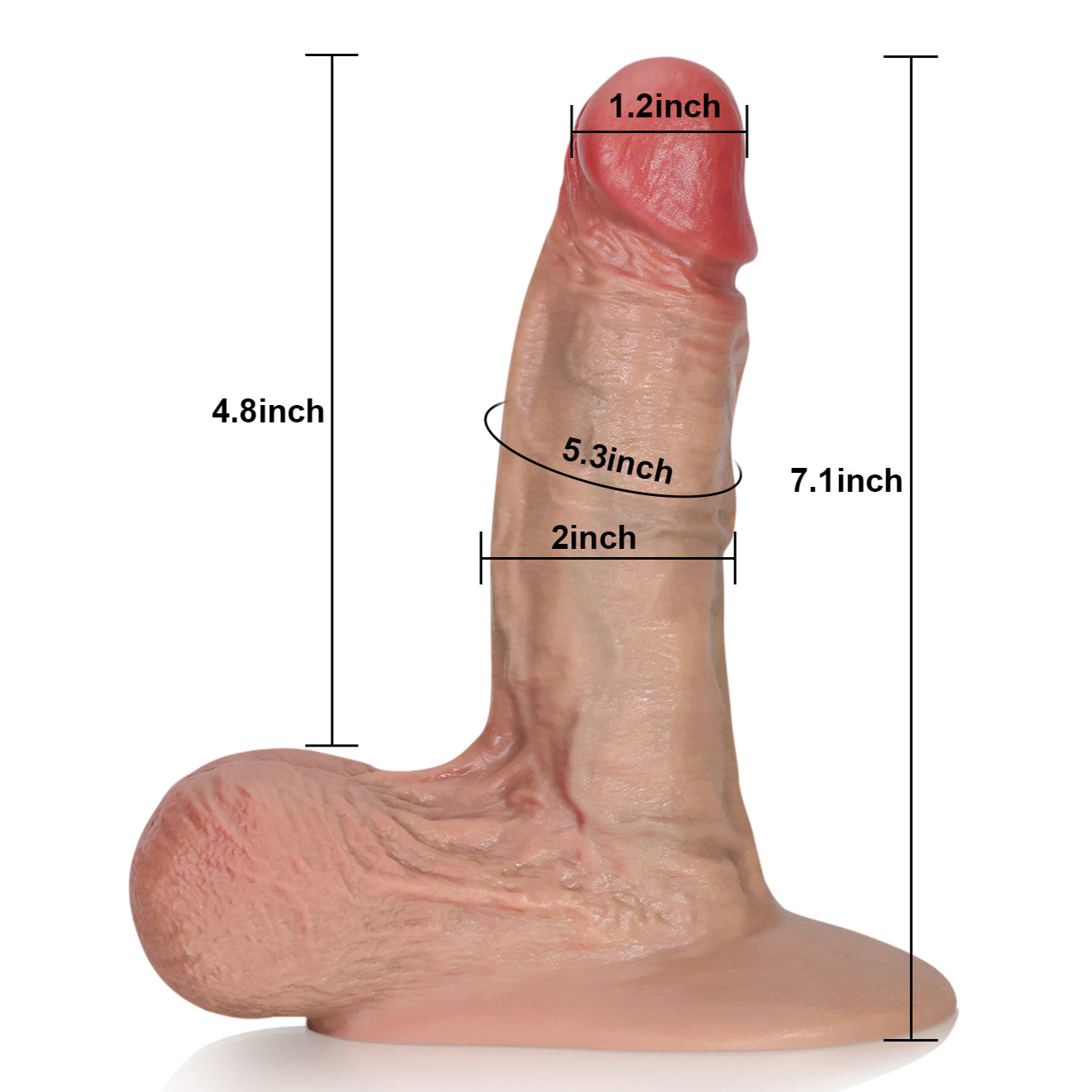 MILES: Realcock 3-Density Sliding Skin Dildo