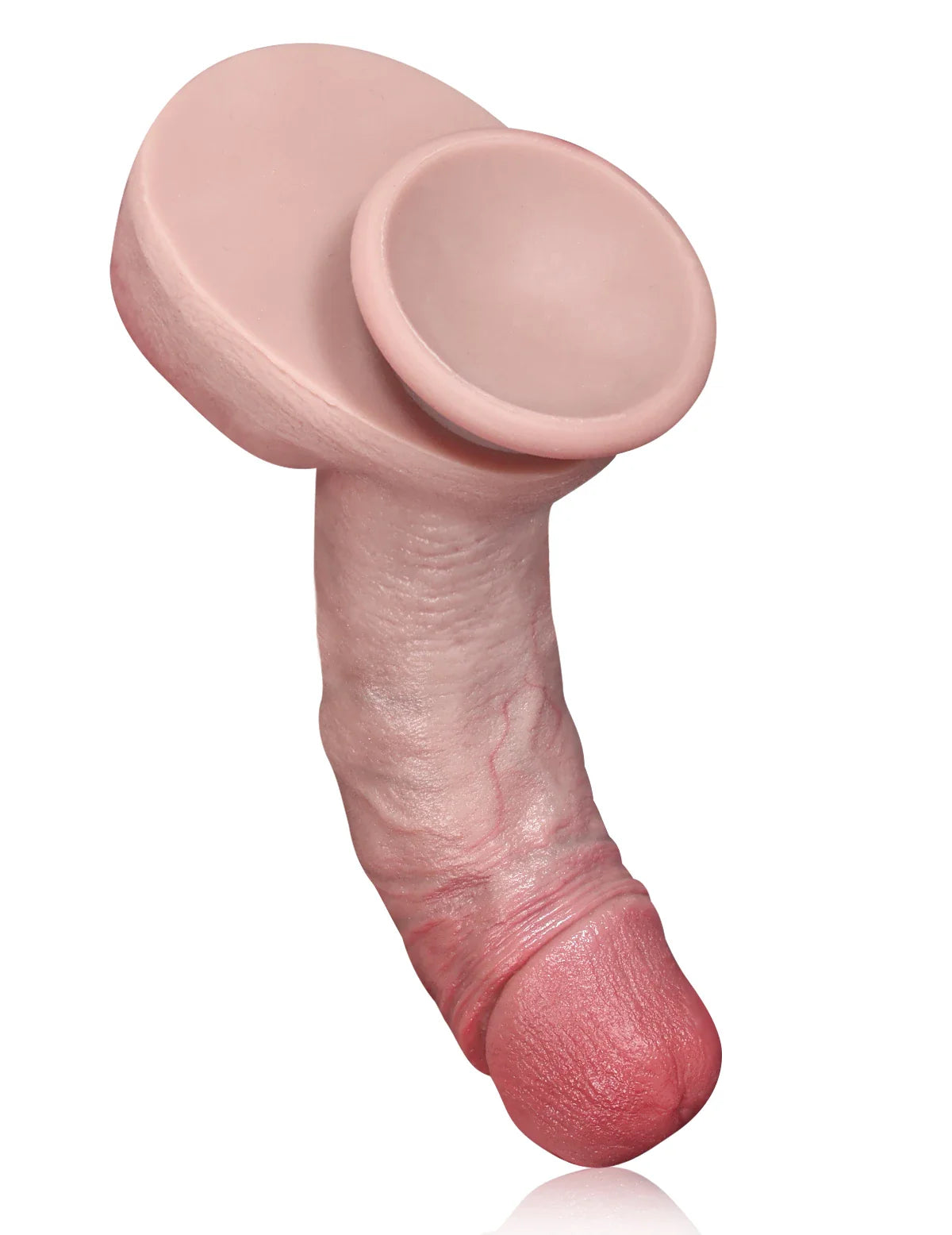 Reece: 7.6" x 2" Curved Realistic Dildo with Lifted Glans and Texture