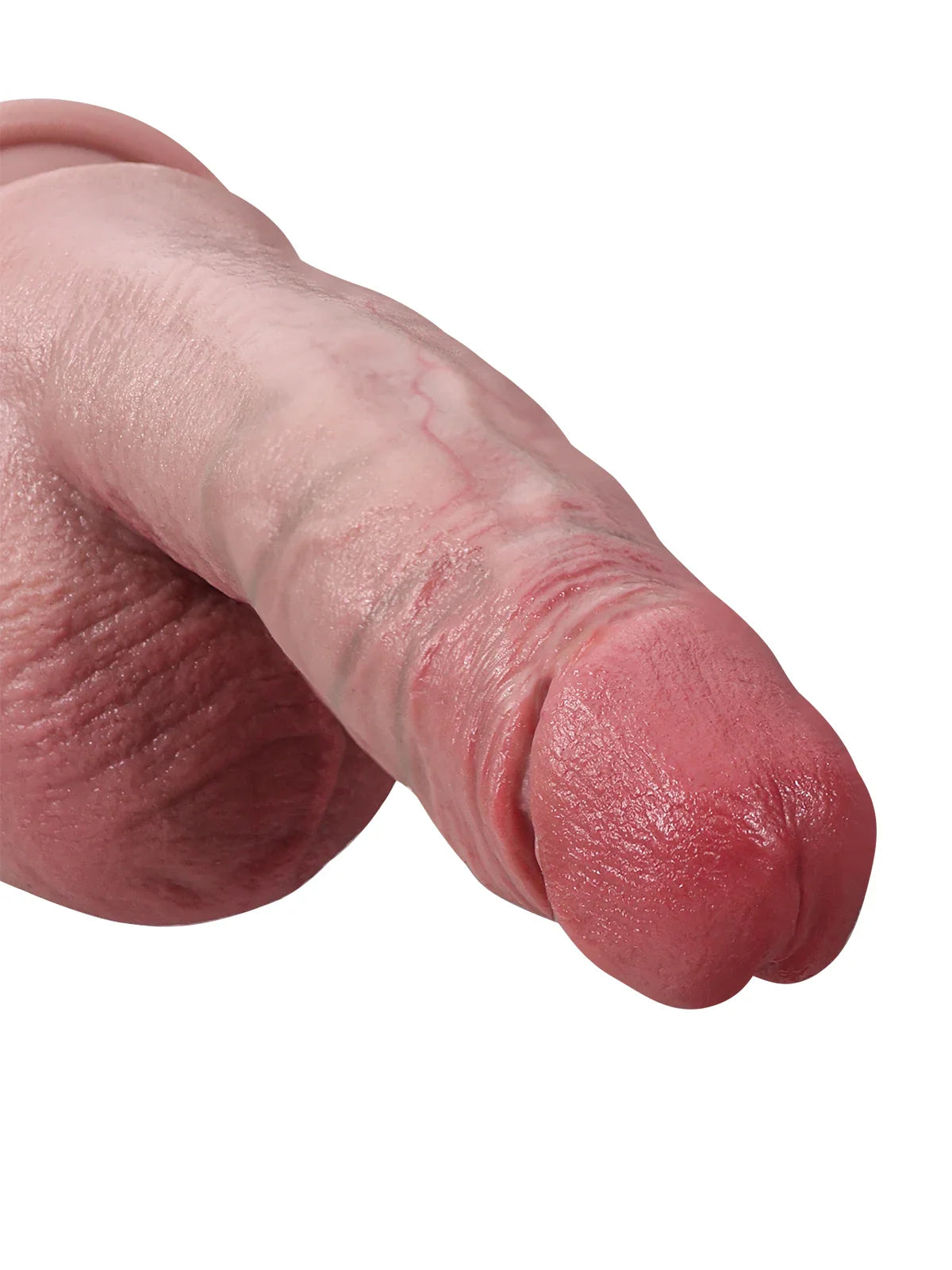 Reece: 7.6" x 2" Curved Realistic Dildo with Lifted Glans and Texture
