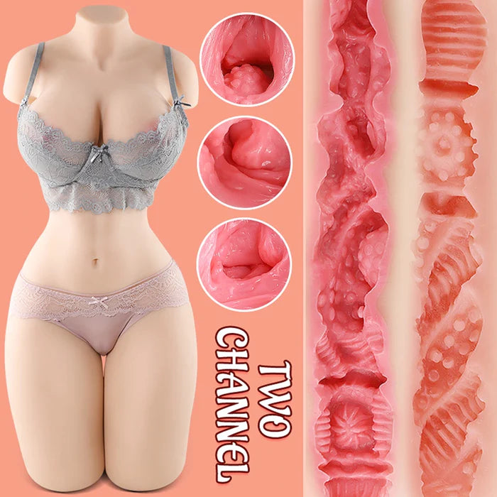 Alina - 54.3 lbs Full Size Ultra Soft Gel Breast Sex Doll Torso play. Silky soft silicone skin feels just like the real thing with every touch.