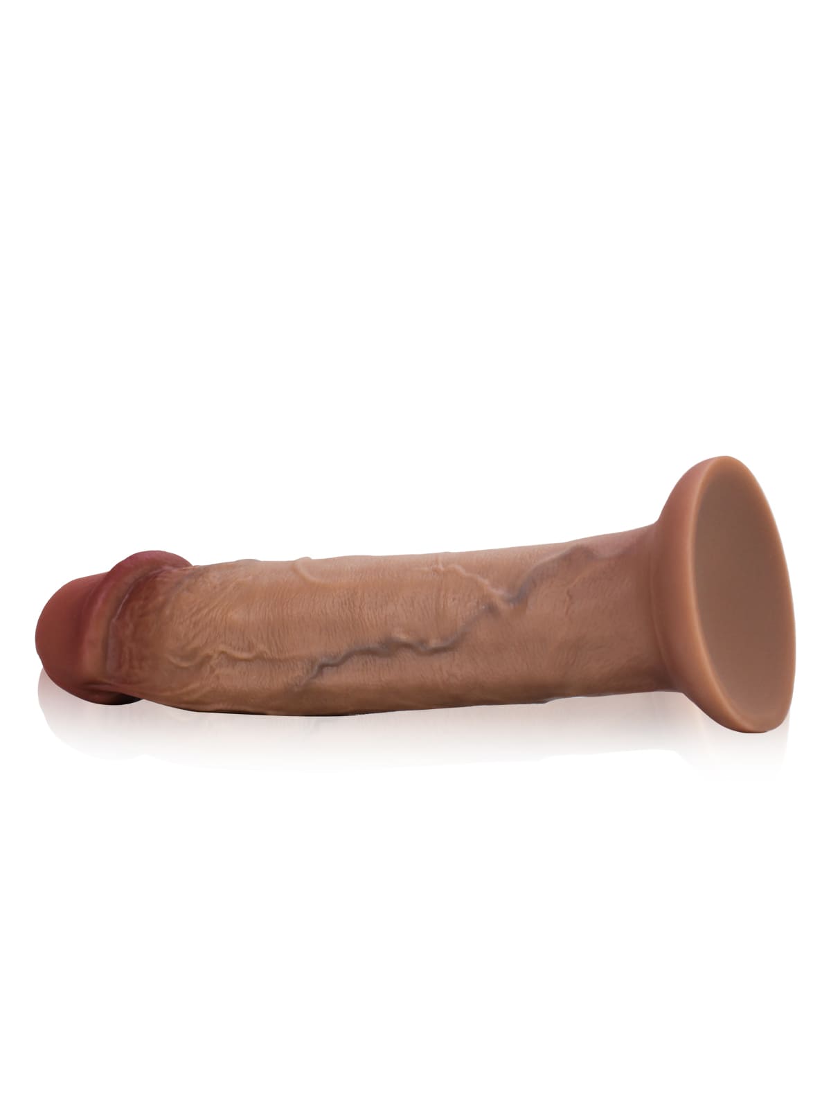 11" X 2.5" L Size Soft Brown Realistic Huge Thick Suction Cup Dildo