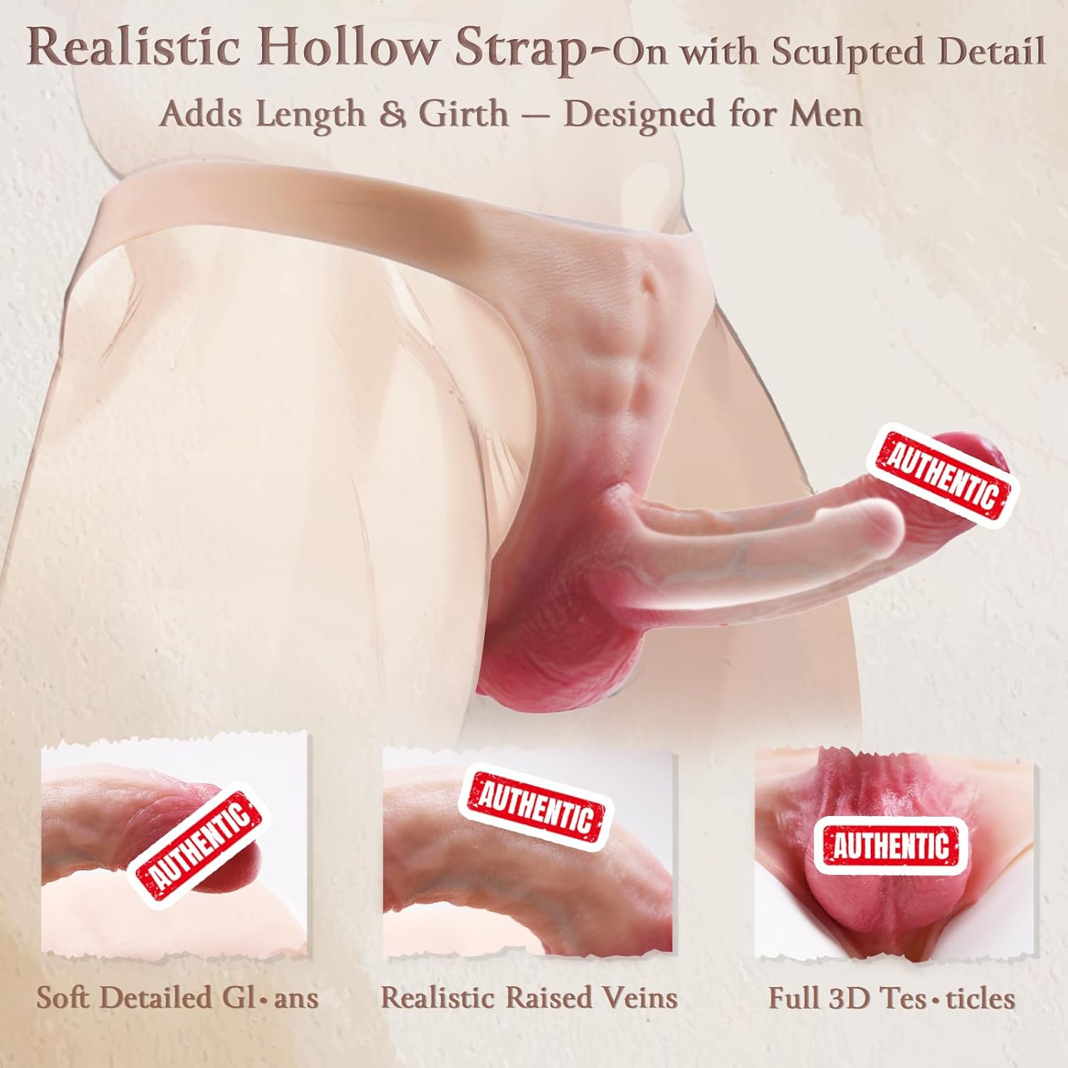 Strap On Dildo Harness Wearable Panties Penis Sleeve for Men