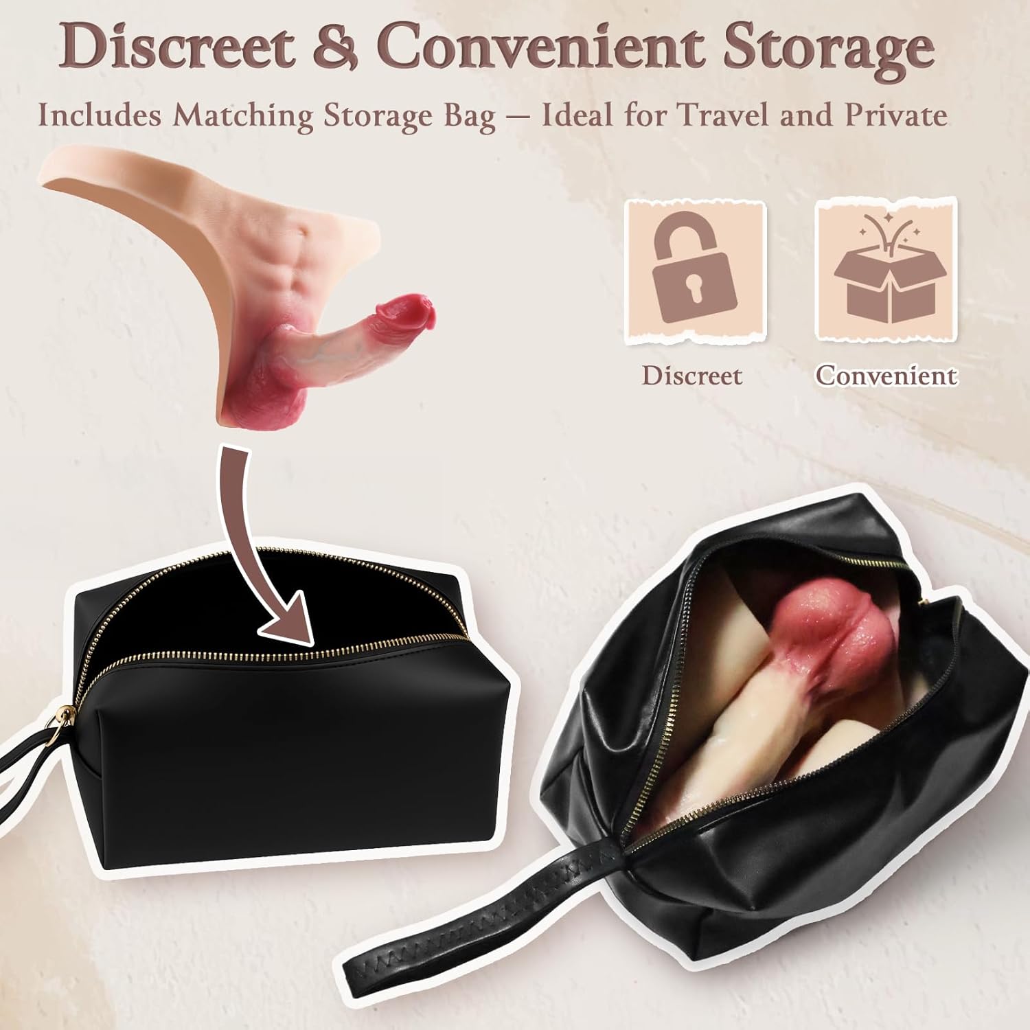 Strap On Dildo Harness Wearable Panties Penis Sleeve for Men