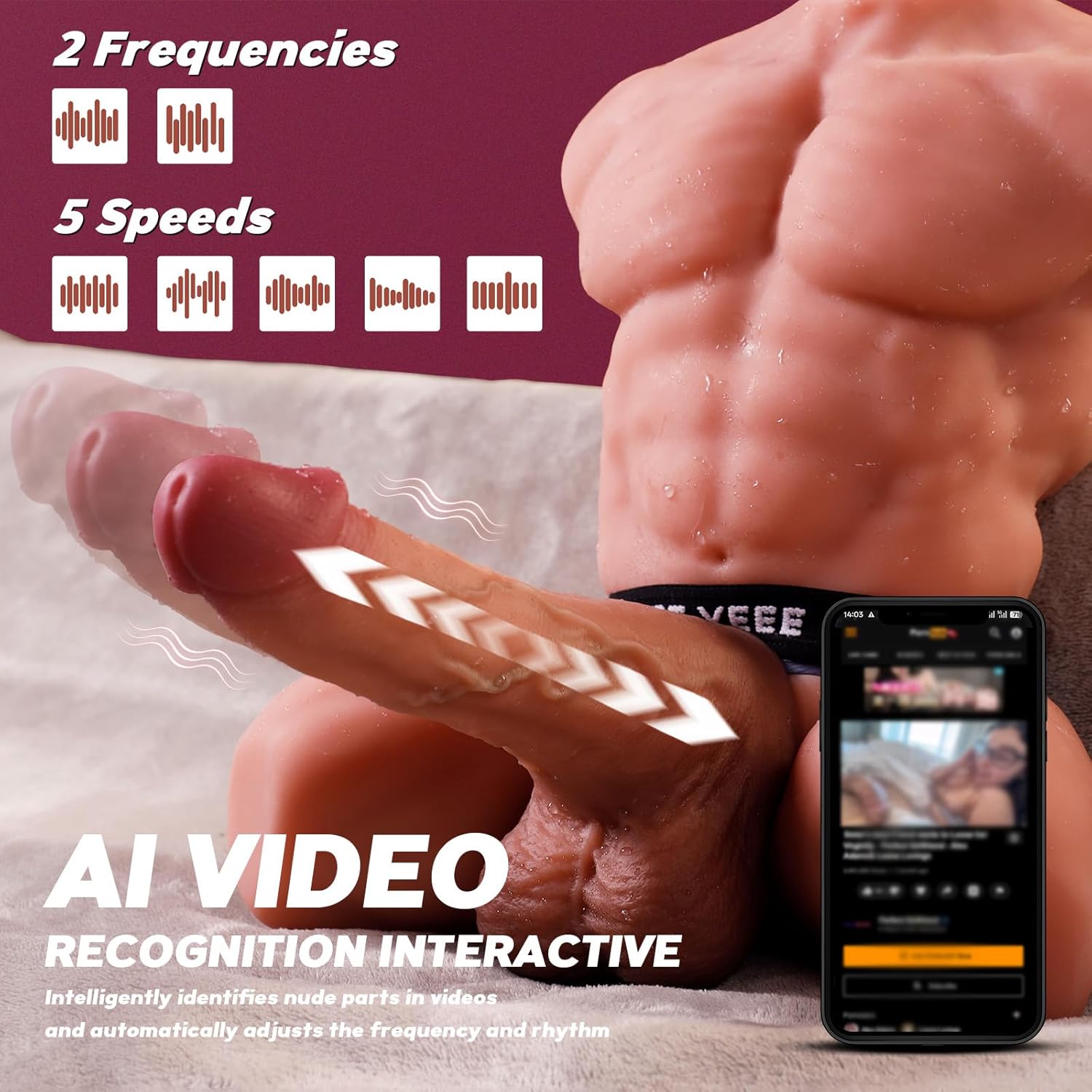Tom : 11LB Male Sex Doll with Video Recognition Multifunctional