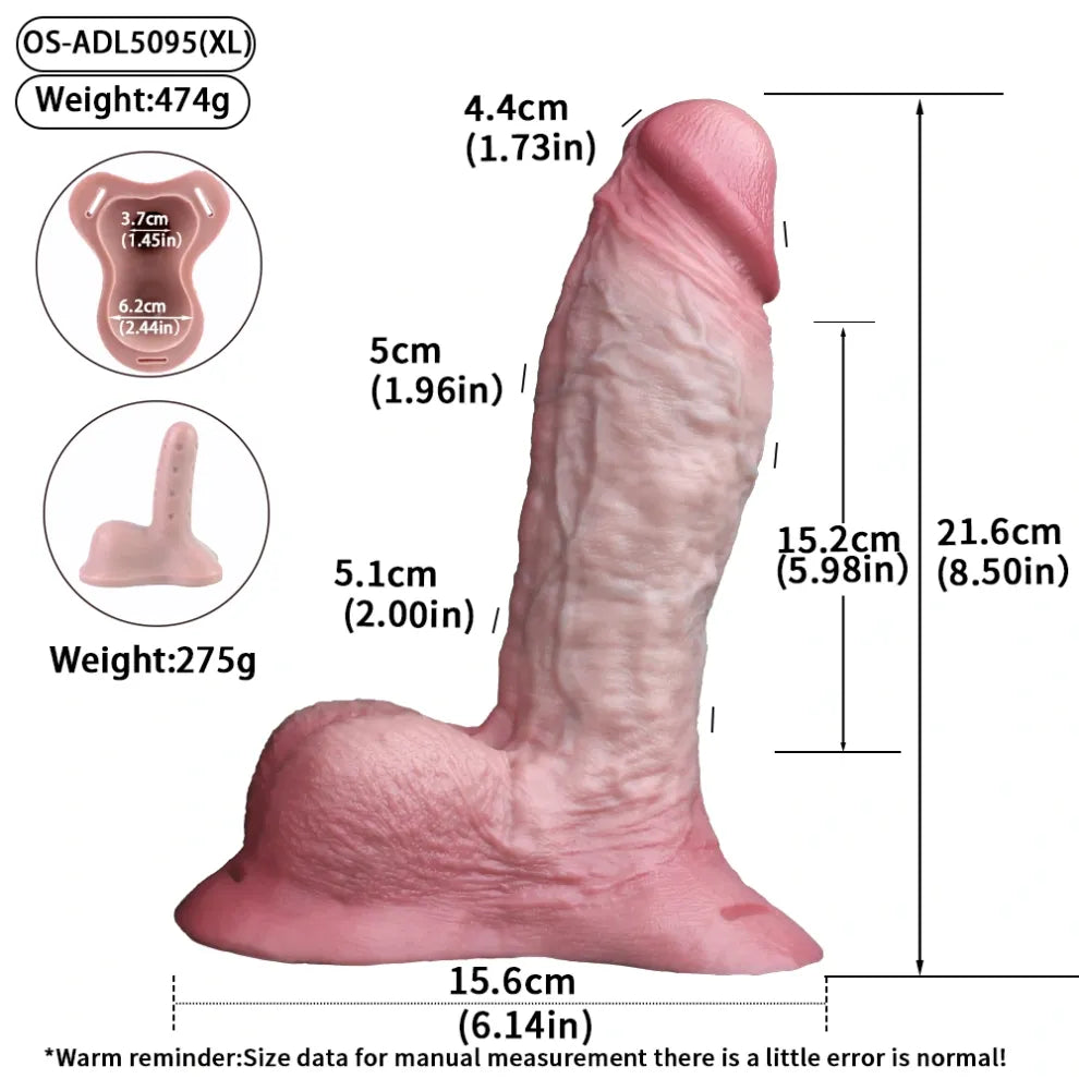 Unisex Wearable Realistic Penis Sleeve with Supporting Keel
