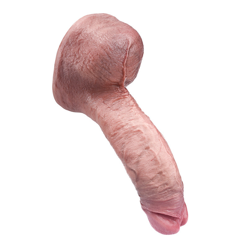 Zenthos:9.45" x 2.56" Flesh Realistic Thick Anal Dildo