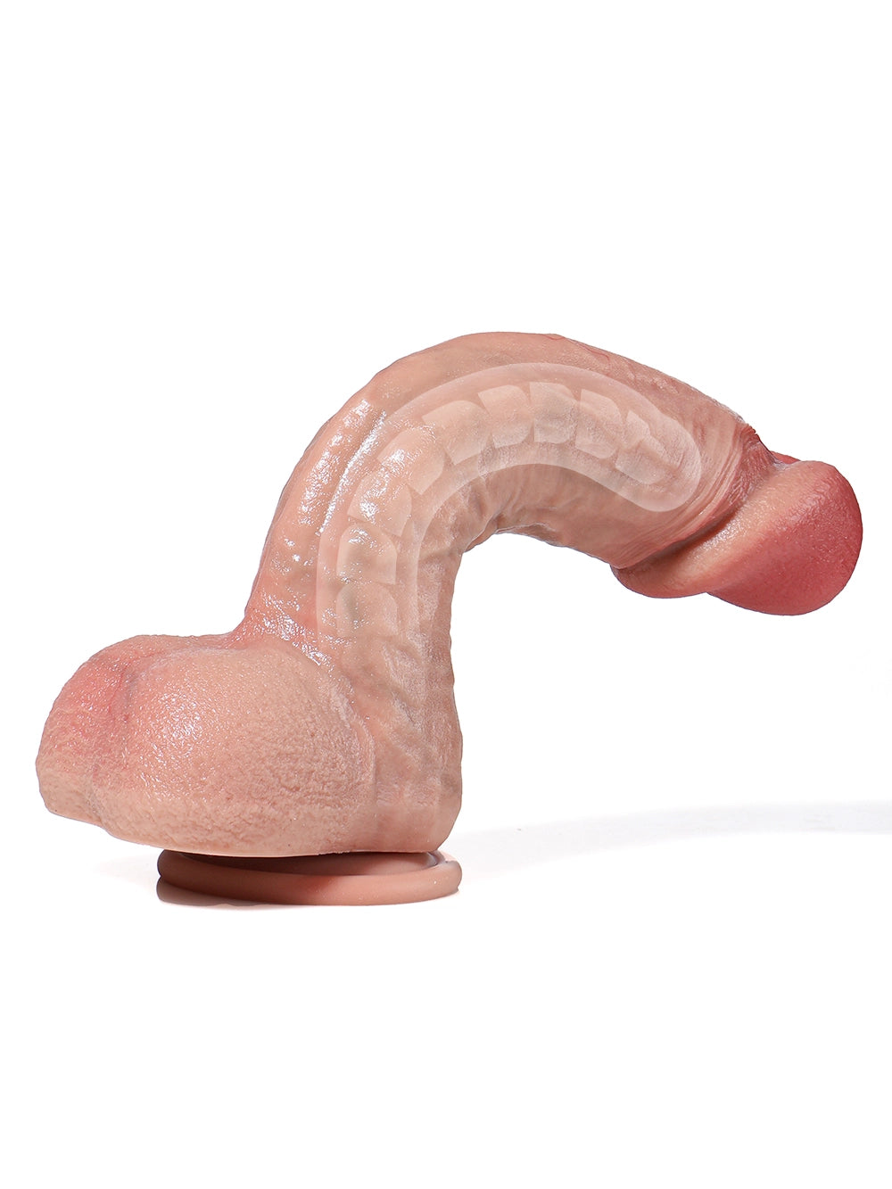 Jodie 9.84" x 1.98" Soft Flexible Big Glans Dildo With Keel