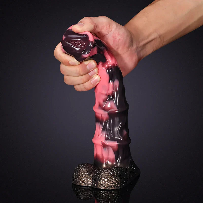 10.04Inch Lifelike Silicone Horse Dildo Textured Testicles
