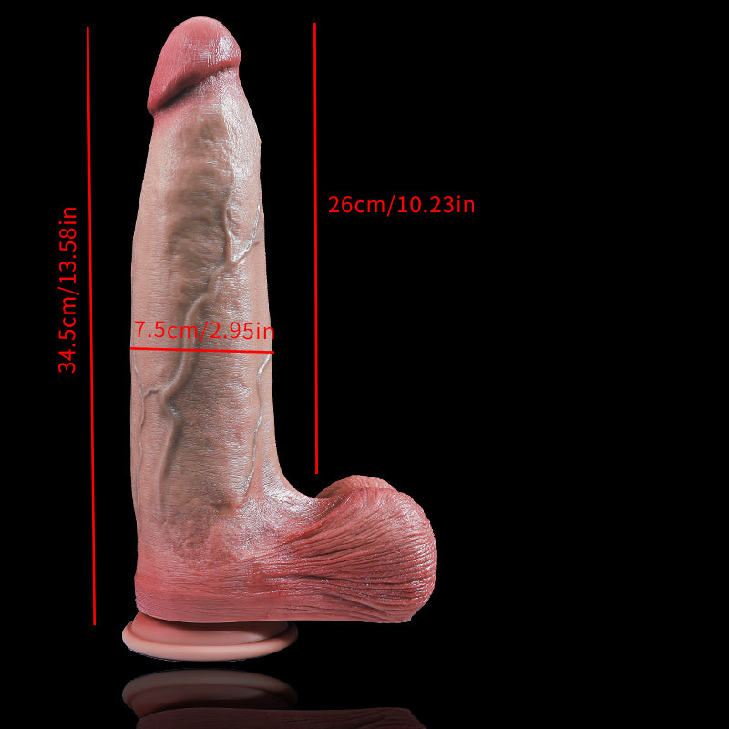 Hagen: 10″ x 3″ Ultra Lifelike Liquid Silicone Big Dildo