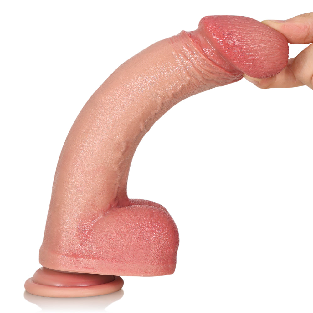10" x 1.6"  Flesh Realistic Big Mushroom Head Glans Dildo
