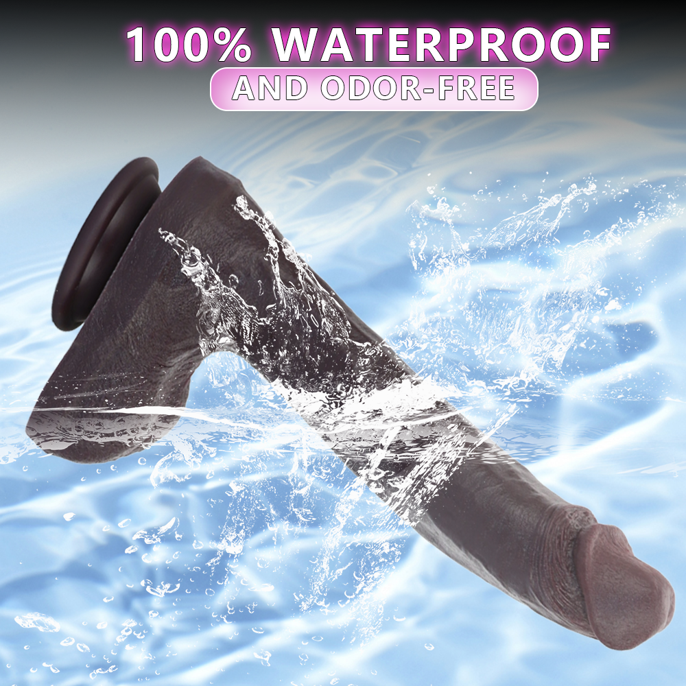 Anselm: 10" x 2" Handmade Realistic Silicone Black Dildo