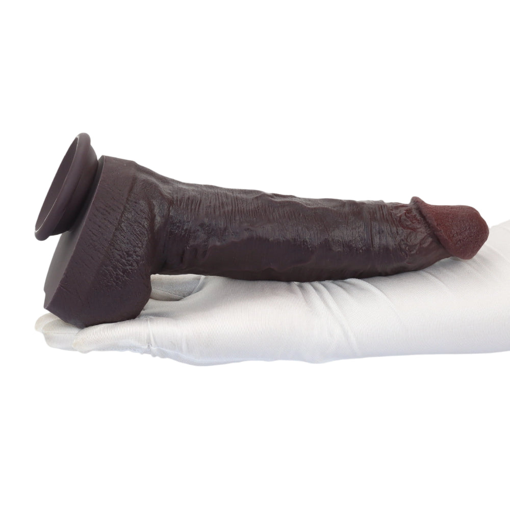 Dietrich: 11.4" x 2.3" Soft Big Black Dildo Dual-Density