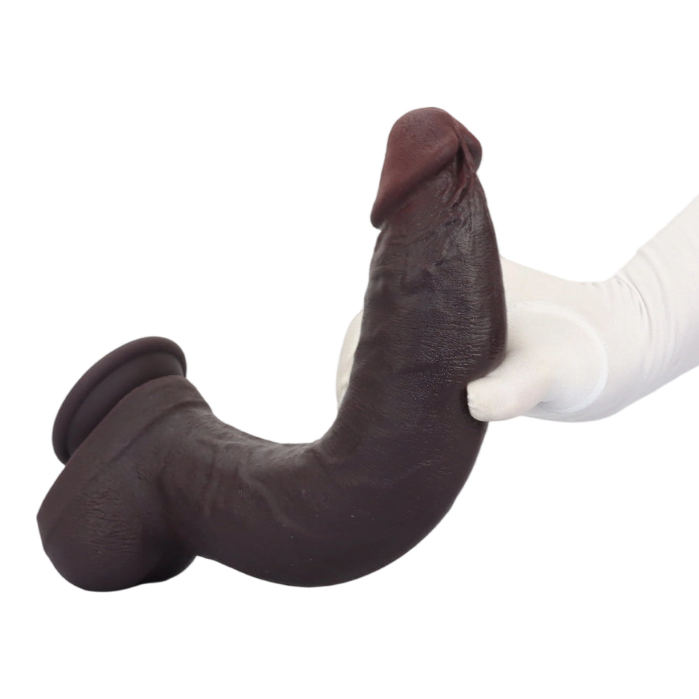 Jayden: 12" x 2.36" Soft Realistic BBC Dildo with Flexible Metal Core