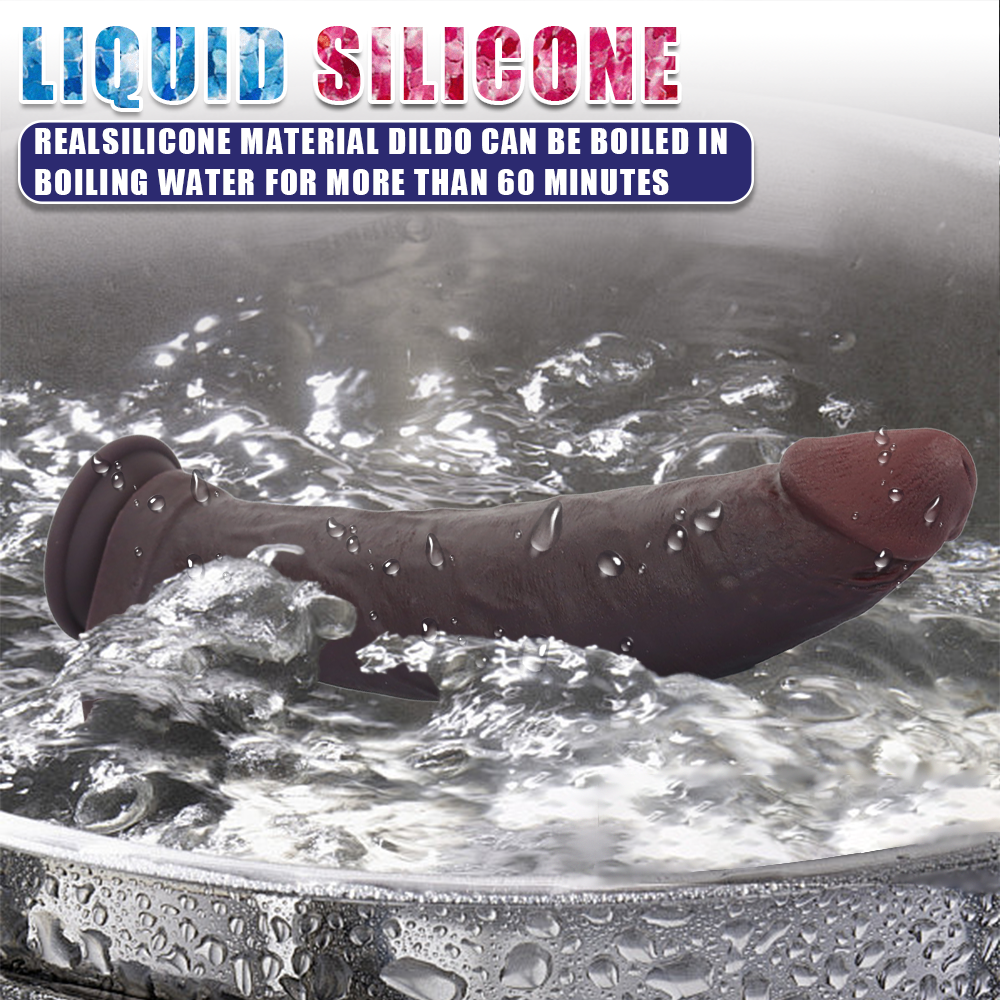 Jayden: 12" x 2.36" Soft Realistic BBC Dildo with Flexible Metal Core