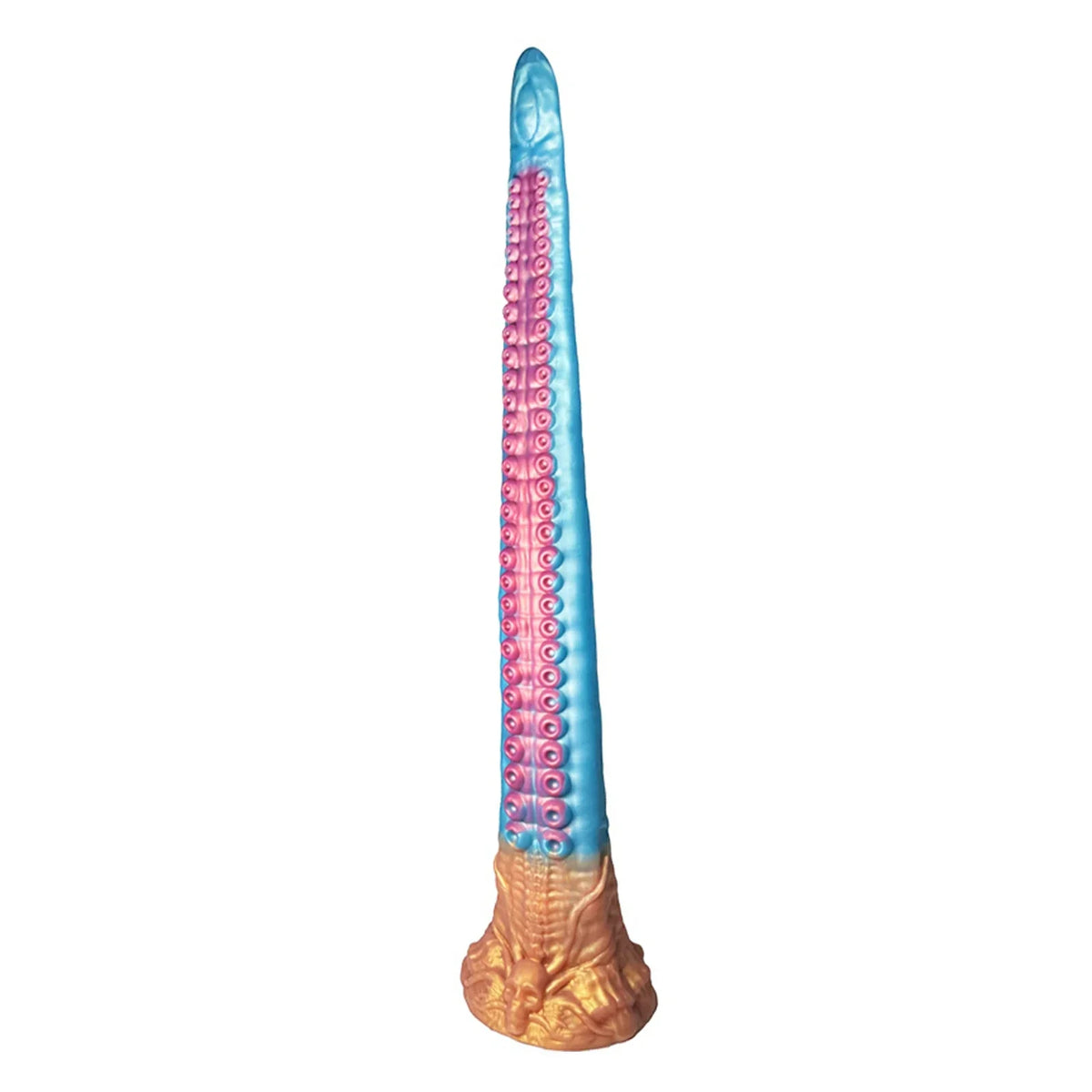 18.5 Inch Celestial Blue Tentacle Dildo Eldritch Curves Skull Crafted Suction Base