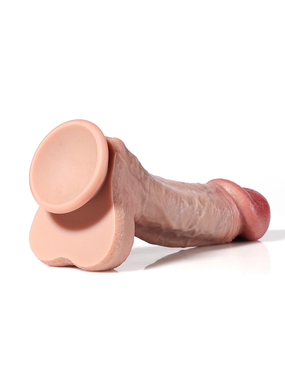 Lima: 8" x 1.8"  Real Feel Dildos For Beginner with Sculpted Glans and Suction