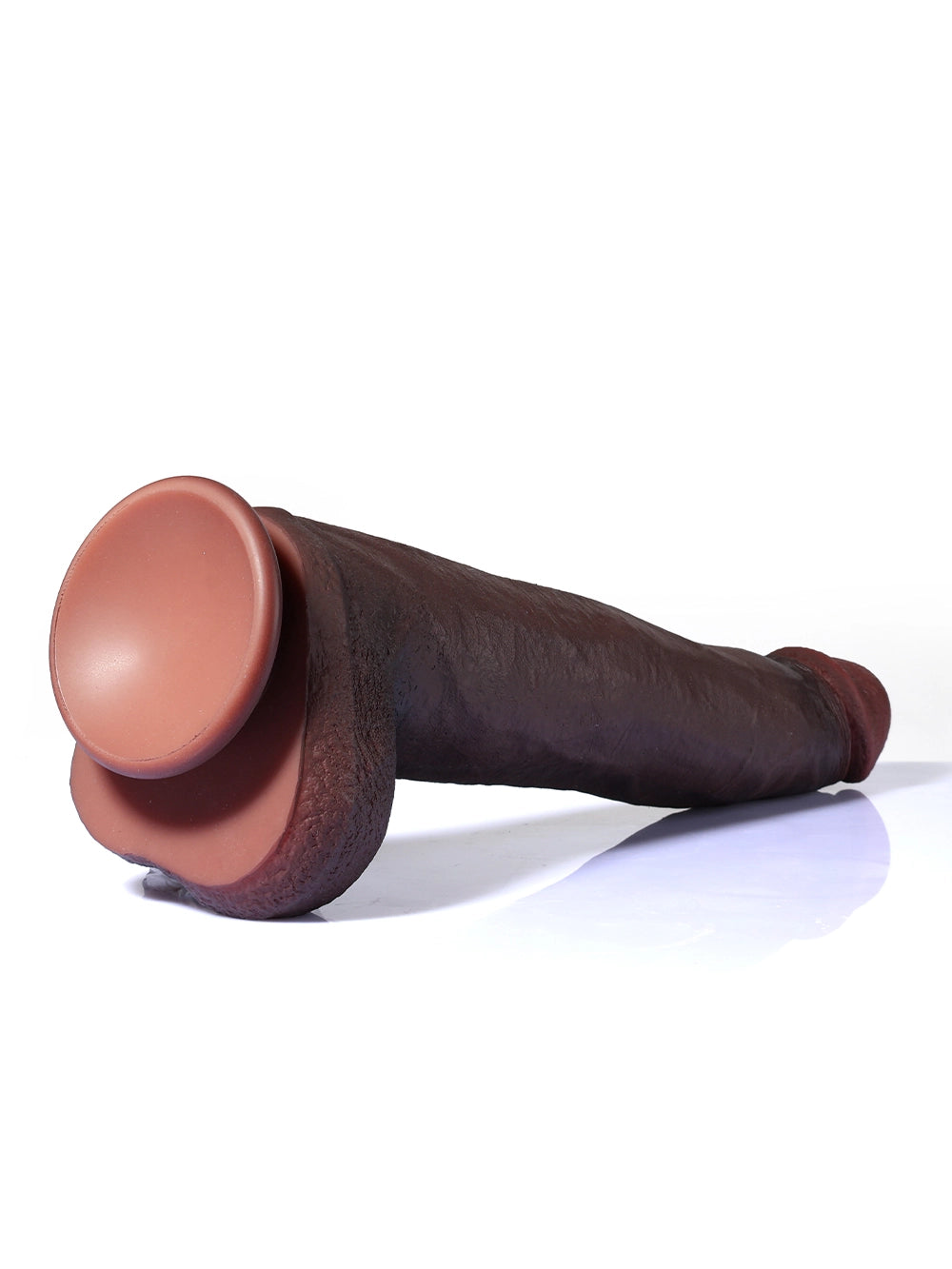Dredd 12.9" x 2.3" Big Black Real Skin Dildo With Keel
