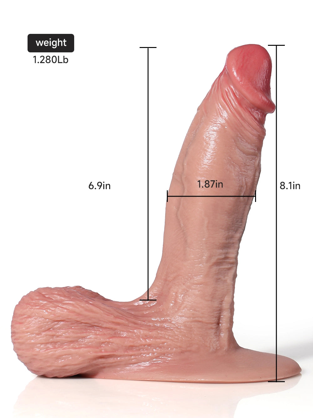Jack 8.1" x 1.87" Triple Density Softest Real Feel Dildo