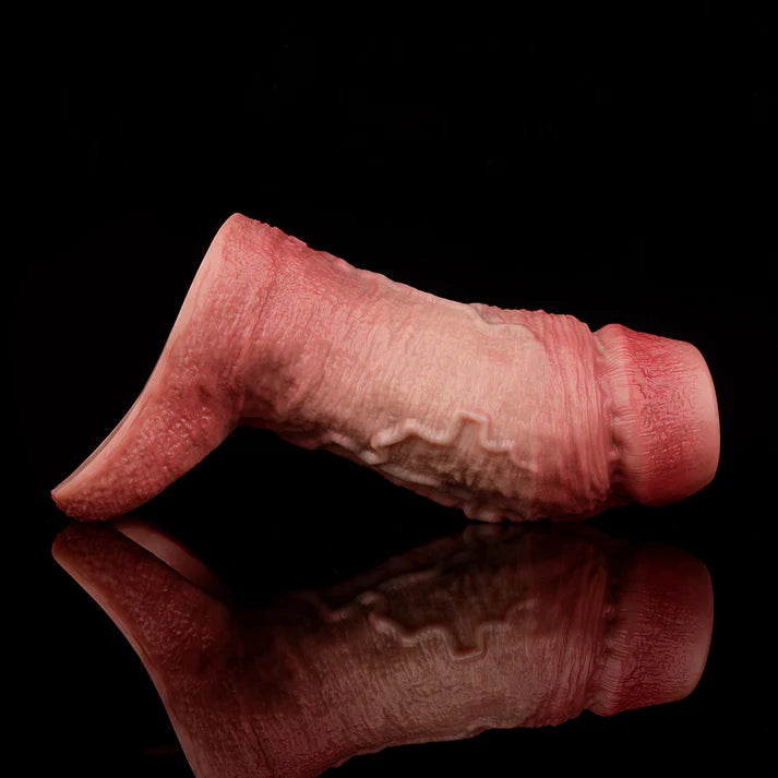 5.5Inch Lifelike Silicone Penis Sleeve Thickening Sleeve with Exposed Glans