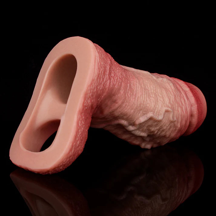 5.5Inch Lifelike Silicone Penis Sleeve Thickening Sleeve with Exposed Glans