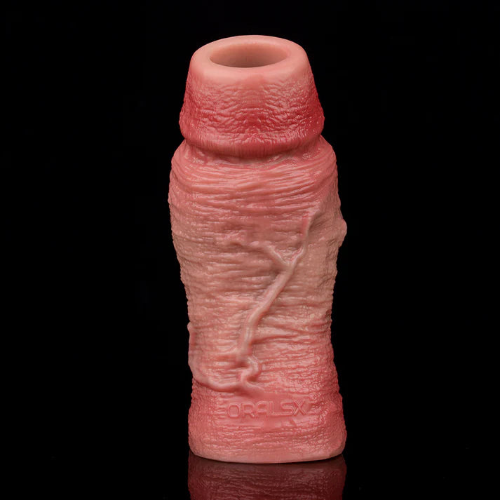 5.5Inch Lifelike Silicone Penis Sleeve Thickening Sleeve with Exposed Glans